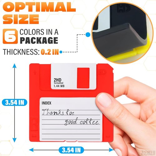 Floppy Disk Coasters for Coffee Table Decor - Silicone Coasters Set of 6 Pcs Coffee Bar Coasters for Drinks Cute Desk Accessories Nostalgia Coaster for Desk - Coffee Cup Holder Coasters
