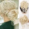 Uotp Claw Synthetic Hair Bun Messy Curly Hair Bun Chignon Elastic Ponytail Scrunchy Hair Band Hair Pieces Hair Ring Wrap For Women Hairpins (#613)