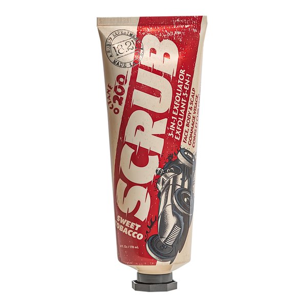 18.21 Man Made Octane 200 Scrub for Face, Body and Scalp in Sweet Tobacco: Pore Cleanser, Exfoliator Wash and Scrub infused with Bamboo, Jojoba & Macadamia Oil to Moisturize, Hydrate, Clean & Renew