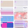 50 Set Disposable Nail Supplies Kits,Professional Manicure Press On Nail Tool Kit With Nail File ,Nail Buffer,Adhesive Tabs,Nail Glue,Sticks, Prep Pads,Bags,Cards for Nail Business(Mixed Color)