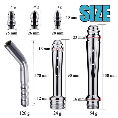 Shower Douche Enema Kit,Metal Shower Heads,Shower Nozzle System Handheld Shower for Cleanse Kit - with 59 inch Hose (3 Style)