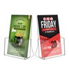 NIUBEE 2 Pack 8.5'' x 5.5'' Acrylic Bi-fold Brochure Holder,Clear Plastic Counter top Organizers