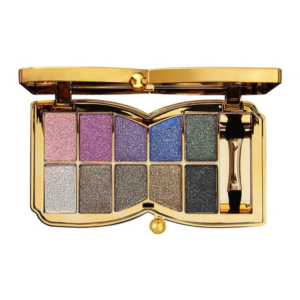 XFEXM Glitter Eyeshadow Palette, 10 Colors Sparkle Shimmer & Matte Eye Shadow Highly Pigmented Waterproof Long Lasting Makeup Set (Color 1)