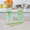 Restaurantware 7.8 Inch Paper Straws For Drinking 100 Sturdy Eco-Friendly Paper Straws - Premium Bamboo Stalk Design Green Paper DurablePaper Straws Vibrant Colors For Cold Drinks