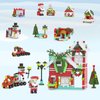 8 in 1 Christmas Building Blocks Set for Kids , 683PCS Building Blocks Set with Santa Claus Snowmen Trees and Trains, Christmas Birthday Party Goodie Bags Stuffers, Xmas Present for Boys Girls Ages 6+