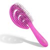 Ninabella Organic Detangling Hair Brush for Women, Men & Children - Does not Pull on Hair - Hair Straightening Brushes for Straight, Curly & Wet Hair - Unique Wave Hairbrush Pink Delight