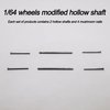 20 Set 1/64 Scale Wheels Modified Hollow Shaft & Mushroom Nails Suitable for 1 64 Scale Diecast Cars DIY Tires (Each Set Contains 2 Hollow Shafts and 4 Mushroom Nails) (1.1in/28mm)