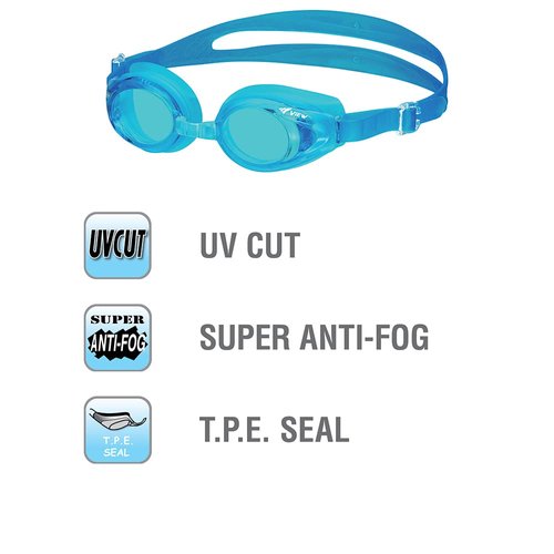 VIEW Swimming Gear V-710JA Junior Squidjet Swim Goggles, Aquamarine,V-710JA-AM