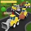 CARLORBO Toy Cars for Toddlers 1-3 - Pull Back Cars Toys, Press and Go Truck Toys for 18 Months to 2 3 4 5 Years, Figure Cars Play Construction Vehicles for Boys Girls Gift 4 PCS