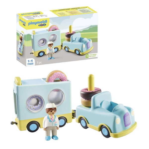 Playmobil 1.2.3: Crazy Donut Truck with Stacking and Sorting Feature