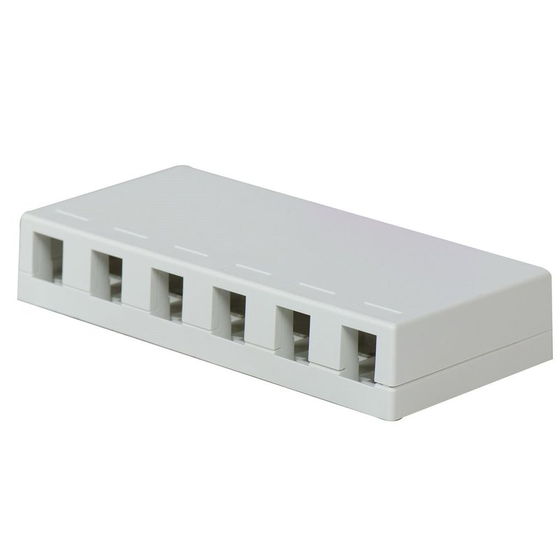 Legrand - OnQ Six Port Surface Mount Box Supports 6 Keystone Inserts ...