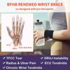 New Updated Wrist Brace for TFCC Tears - Adjustable, Dual protection, Fit Both Right & Left Hand, Support for Fitness, Weightlifting, Tendonitis, Carpal Tunnel Arthritis, Pain Relief- (Black-Regular)