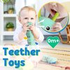 LIGHTDESIRE Baby Toys Musical Caterpillar,Infant Toys Stuffed Animal Toys with Ruler Design and Ring Bell,Baby Teething Toys for Tummy Time Newborn Boys Girls 0 3 6 12 Months(Blue)