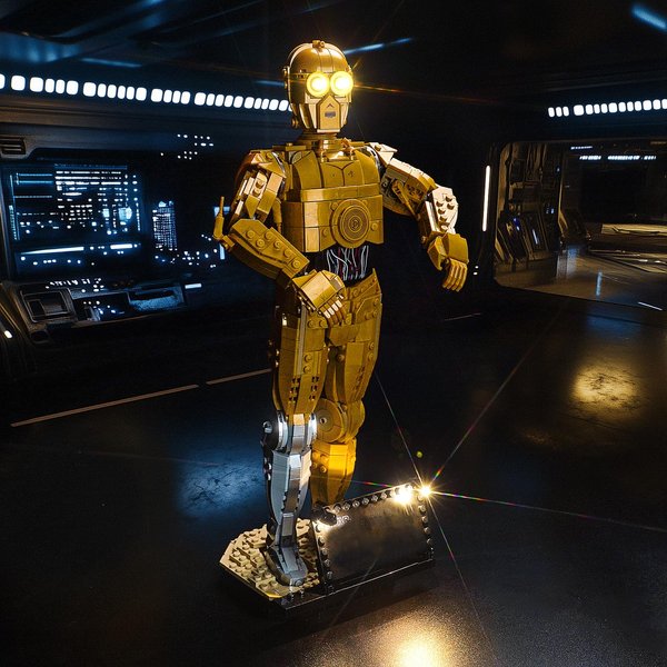 BRICKSHINING LED Lighting Compatible with Lego C-3PO 75398, Light Kit Compatible with Lego 75398, Giving Light to Model, NOT Included The Model Set (Standard Version)