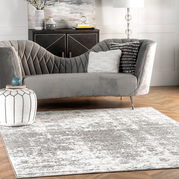 nuLOOM Deedra Modern Abstract Area Rug - 2x3 Accent Rug Modern/Contemporary Grey/Ivory Rugs for Living Room Bedroom Dining Room Entryway Kitchen