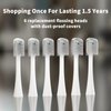 Replacement Flossing Toothbrush Heads with Covers for waterpik Sonic Fusion SF01/SF02 and Sonic Fusion 2.0 SF03/SF04,6 Count,White