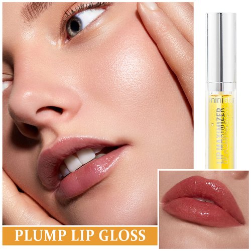 QIUFSSE Lip Plumper Gloss Lips Plumping Lip Gloss,Hydrating and Reduce Fine Lines,No Chapped Lips,Softer Bigger Fuller Lips, Natural Lip Plump Lip Care Products