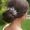 Jakawin Bride Crystal Wedding Hair Comb Rhinestone Hair Piece Silver Headpiece Bridal Hair Accessories for Women HC120