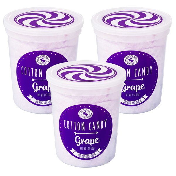 Purple Grape Cotton Candy 3 Pack – Unique Idea for Holidays, Birthdays, Gag Gifts, Party Favors