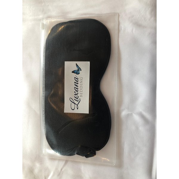 Luxana Silk Eye Mask, Black
