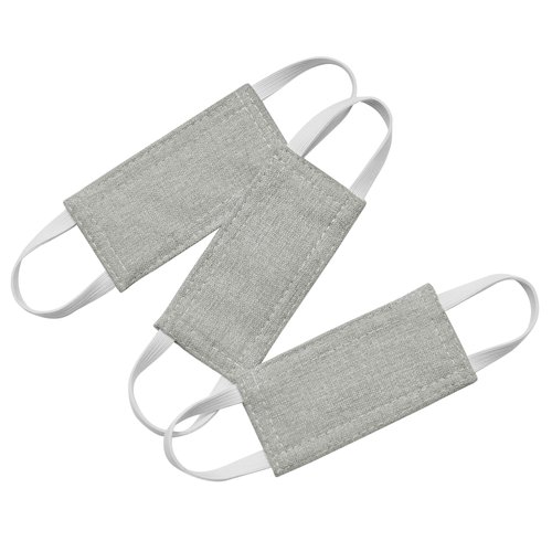 PONY DANCE Baby Door Latch Covers Closer - Nursery Door Closer Silencer with Strong Elastic Straps for Good Sleep Door Cushion for Jammer Noise Reducing, 3 Pieces, W 4 x L 2 inches, Frost Grey