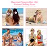 Chris.W 6 Pcs Flower Hair Claw Clips for Thick Thin Hair, Hawaiian Plumeria Strong Hold Nonslip Big Cute Flower Barrettes Hair Accessories for Women Girls Teen Holiday Gifts (Gradient color)