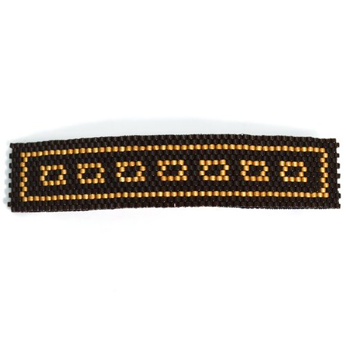 Modern Brown Barrette Bronze Colored Tribal Enthnic Boho Beaded Hair Clip for Women