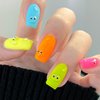 Double Rhythm Jelly Sheer Gel Nail Polish Set of 6 Colors Baby Light Pastel Milky Nail Polish Starter Kit Art DIY Salon Home (Neon Pink Blue Green Yellow Purple Orange,Kit 7)