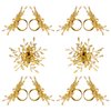 ITOS365 Napkin Rings Set of 12 for Dining Table Decoration Parties Everyday Metal Napkin Holder Leaf Gold (Pack of 12)