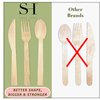 SWEET HOME Bamboo Utensils Disposable Set of 180 pcs 70 Forks 40 Spoons and 70 knives 100% Compostable - Bamboo Biodegradable Utensils Eco-Friendly Cutlery for Party Camping Travel & More