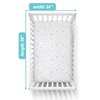 American Baby Company 2 Pack Fitted Mini Crib Sheet 24" x 38", Soft Breathable Neutral 100% Cotton Jersey Portable Sheet, Gray Stars and Gray, for Boys and Girls, Fits Most Pack N Play Mattresses