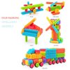 Teytoy 100 Pcs Bristle Shape Building Blocks Toy Set for toddlers Kids