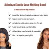 Atimiaza 2 Pcs Elastic Bands for Wig, Lace Melting Band, Wig Band for Melting Lace, Melting Band for Lace Front, Melt Band for Lace Wigs, Edge Wrap to Lay Edges (Black, Pack of 2)
