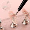 3D Metal Nail Art Charms Gold Silver Micro Caviar Beads Nail Rivets Studs with Magnetic Pen for Steel Ball Suction, for DIY Crafts Jewelry Decoration Nail Supplies