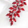Brihasory Luxurious Wedding Hair Comb Full Rhinestones Bride Hair Accessories for Party Prom Bridal Side Hair Combs for Women Bride Girls Hair Decoration(Red)