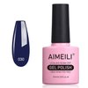 AIMEILI Soak Off U V LED Blue Gel Nail Polish - Blue (030) 10ml