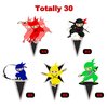 30Pcs Ninja Cupcake Toppers | Ninja Cupcake Picks Decorations for Kids' Birthday Party Baby Shower Decor,Double-Sided Ninja Theme Party Decorations.