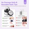 SAVILAND 30G Solid Nail Glue Gel: 2PCS Gel Nail Glue for Acrylic Nails Strong Adhesive Solid Rhinestone Glue for Fake Nail Tips Women Home Salon DIY U V/LED Lamp Cured