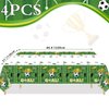 4 Pack Soccer Party Tablecloths Soccer Birthday Decorations 51'' X 86'' Plastic Disposable Sports Theme Party Table Covers Soccer Theme Table Cloth for Rectangle Tables Birthday Party Supplies Favors