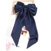 Women Big Bow Barrettes Girl's Satin Hairclips Long Ribbon Hair Pins for Party, Bow Hair Clips for Women, Navy Hair Bow, Hair Accessories for Girls, Bows for Girls, Bowknot Hairpin with Long Tail