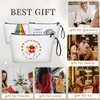 KONSOM Cosmetic Bag with Mirror, Travel, Bathroom, Outdoor, Red, Canvas, Eco-friendly, Cosmetic Case