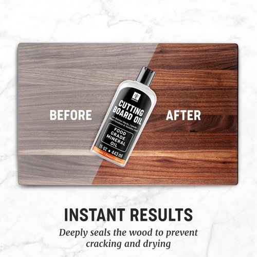 Mevell Food Grade Mineral Oil Made in USA 15 Oz, Butcher Blocks and Kitchen Countertops Conditioner, Food Safe Cutting Board Oil, Finish for Marble, Soapstone