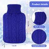 2 Pieces Hot Water Bottle Cover Soft Cover Only Knitted Hot Water Bottle Sweater for Hot Compress and Cold Therapy, Ideal for Menstrual Cramps, Neck and Shoulder Pain Relief (RoyalBlue, Grey)