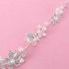 Pokinge 2pcs Silver Rhinestone Faux Pearl Flower Wedding Headband, Crystal Bridal Headband Hair Band Tiara Accessories for Wedding Party