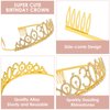 CAIRIAC Gold 30 Birthday Sash and Crown, 30 Sash Thirty Birthday Tiara for Her, Happy 30th Gift Birthday Queen Sash & 30 Crown Set for Women 30 Year Old Party Decoration (Glitter Golden)