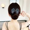 CHCTD Rhinestone Flower Hair Clip, Deft Bun Hair Twister, Lazy Hair Curler Bun Maker, Whale Tail Rhinestone Flower Hair Clip, Easy Bun Hair Bun Maker, Hair Twist Bun Maker,Hair Pins for Buns (07)