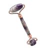 CELESTIAL SILK Amethyst Face Roller - Premium Anti Aging Beauty Facial Massager Genuine Natural Amethyst Stone Gemstone Roller- Skin Care for Face Eyes Neck