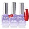 Gellen Gel Top Coat - 18ml 3pc Gel Base and Top Coat Matte & Glossy Top Coat for Gel Nail Polish,No Wipe Clear Gel Top Coat Gel Base Coat Nail Polish Soak Off UV Lamp Gel Polish Set for Starter