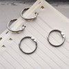Antner 100Pcs Loose Leaf Binder Rings, 1" Diameter, Nickel Plated Metal Office Book Rings Keychain Key Rings Notebook Rings for School Office