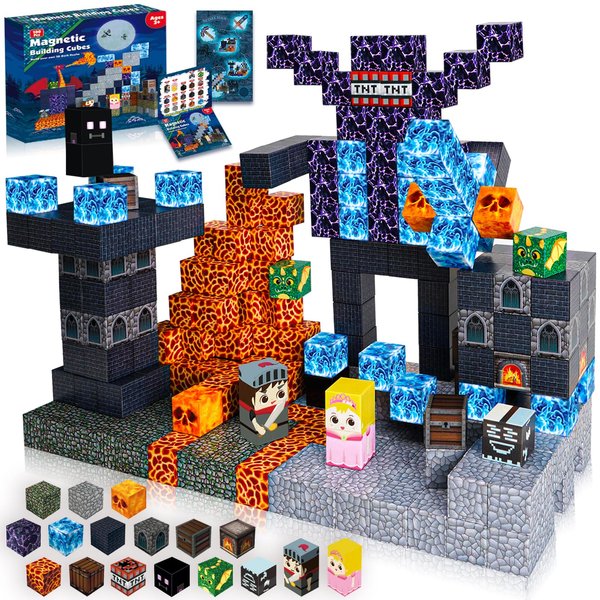 GraceDuck Advent Calendar 2024-24 Surprises, Magnetic Blocks Advent Calendar, Including 100PCS Magnetic Blocks Surprises, Magnetic Building Toys for Boys & Girls Ages 3-4 4-5 6-8